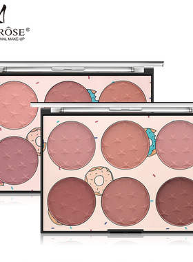 Miss Rose 腮红盘正品 6色胭脂持久橘色修容自然 blush Blusher