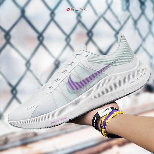 Nike/耐克 NIKE ZOOM WINFLO 8 W 淡紫女子跑步鞋CW3421-102