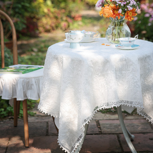 MissPeony赫本风防水蕾丝桌布