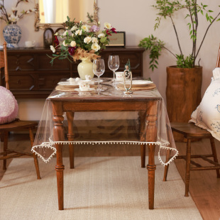 TPU桌布防水防辣椒油MissPeony高级透明水晶免洗塑料茶几盖布桌垫