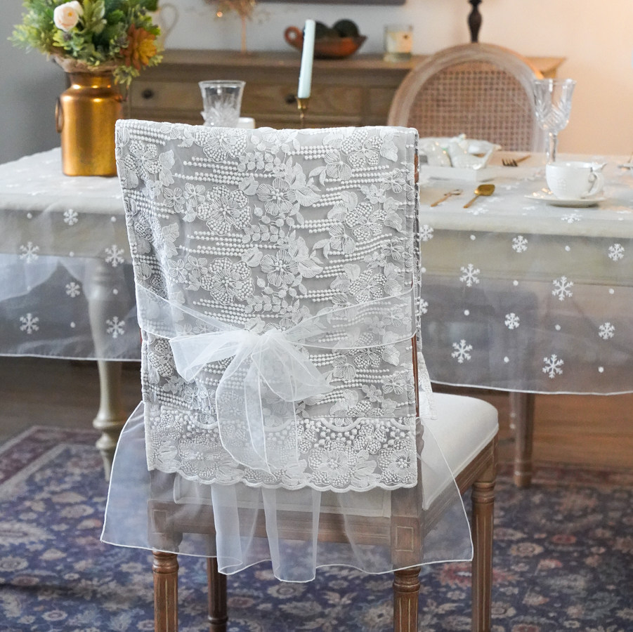 轻奢浪漫餐桌椅子靠背套座凳罩科技防水蕾丝绒面欧法美式婚礼定制,居家布艺,椅垫,淘宝优惠券,粉丝福利购,淘宝优惠卷
