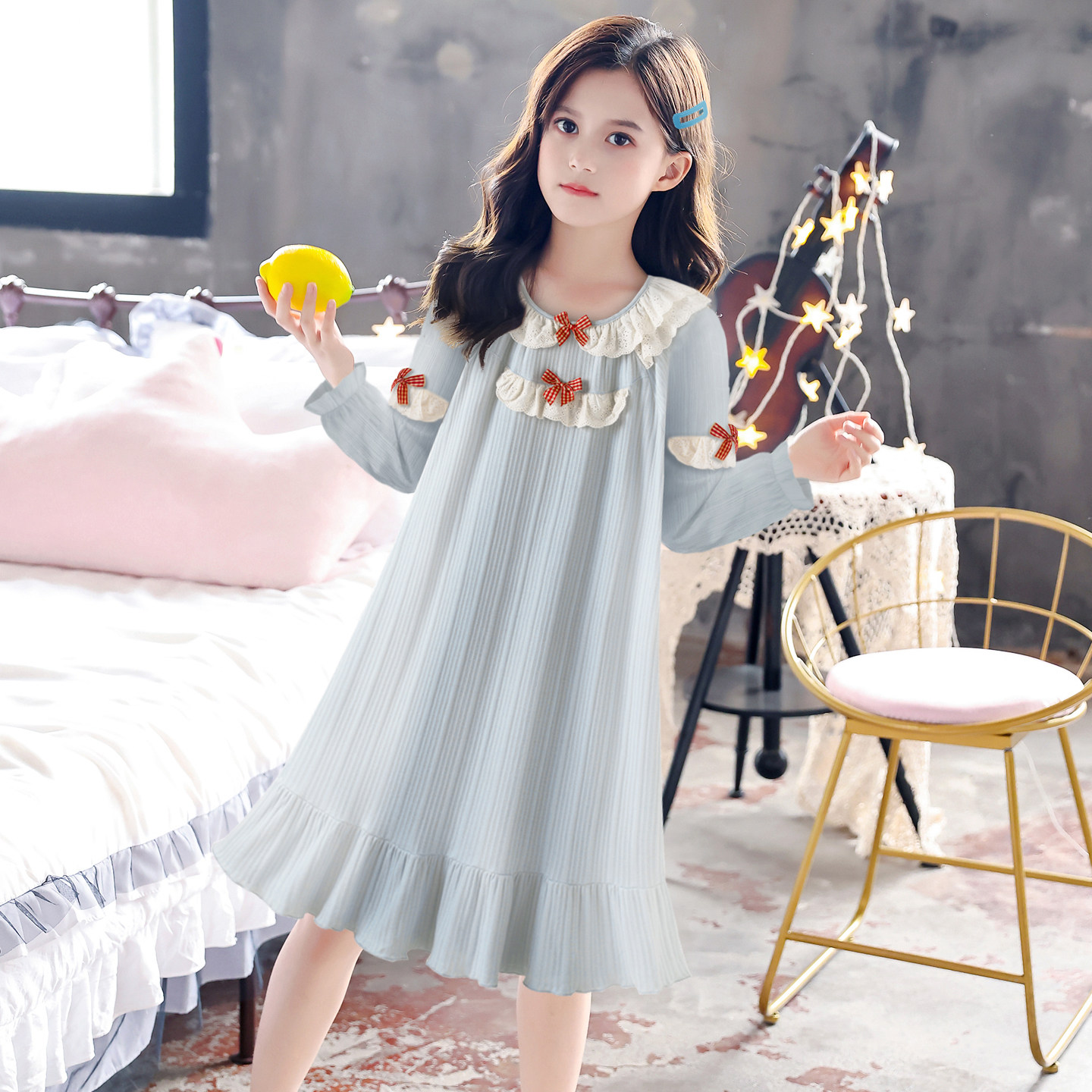 女童睡裙日系可爱纯棉公主风长袖春秋季夏新款中大童可外穿家居裙,童装/婴儿装/亲子装,家居裙/睡裙,淘宝优惠券,粉丝福利购,淘宝优惠卷