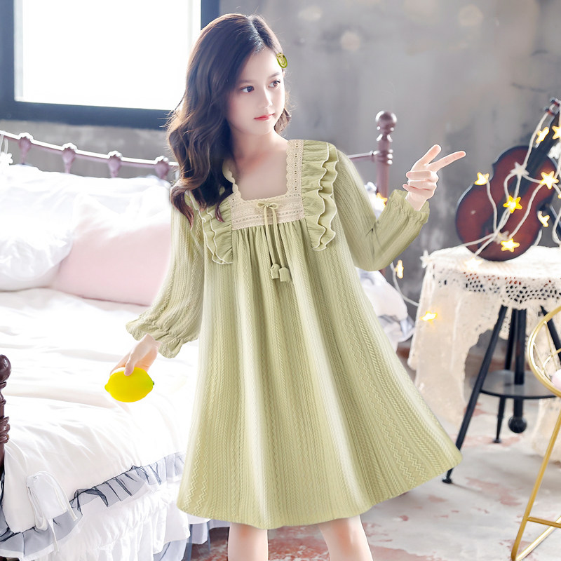 家居服睡裙甜美风女童日系纯棉睡裙女春秋季新款长袖宽松可外穿,童装/婴儿装/亲子装,家居裙/睡裙,淘宝优惠券,粉丝福利购,淘宝优惠卷