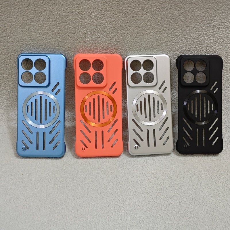 镂空散热磁吸无边框硬壳魅族22手机壳金属漆超薄轻奢ins风简约潮