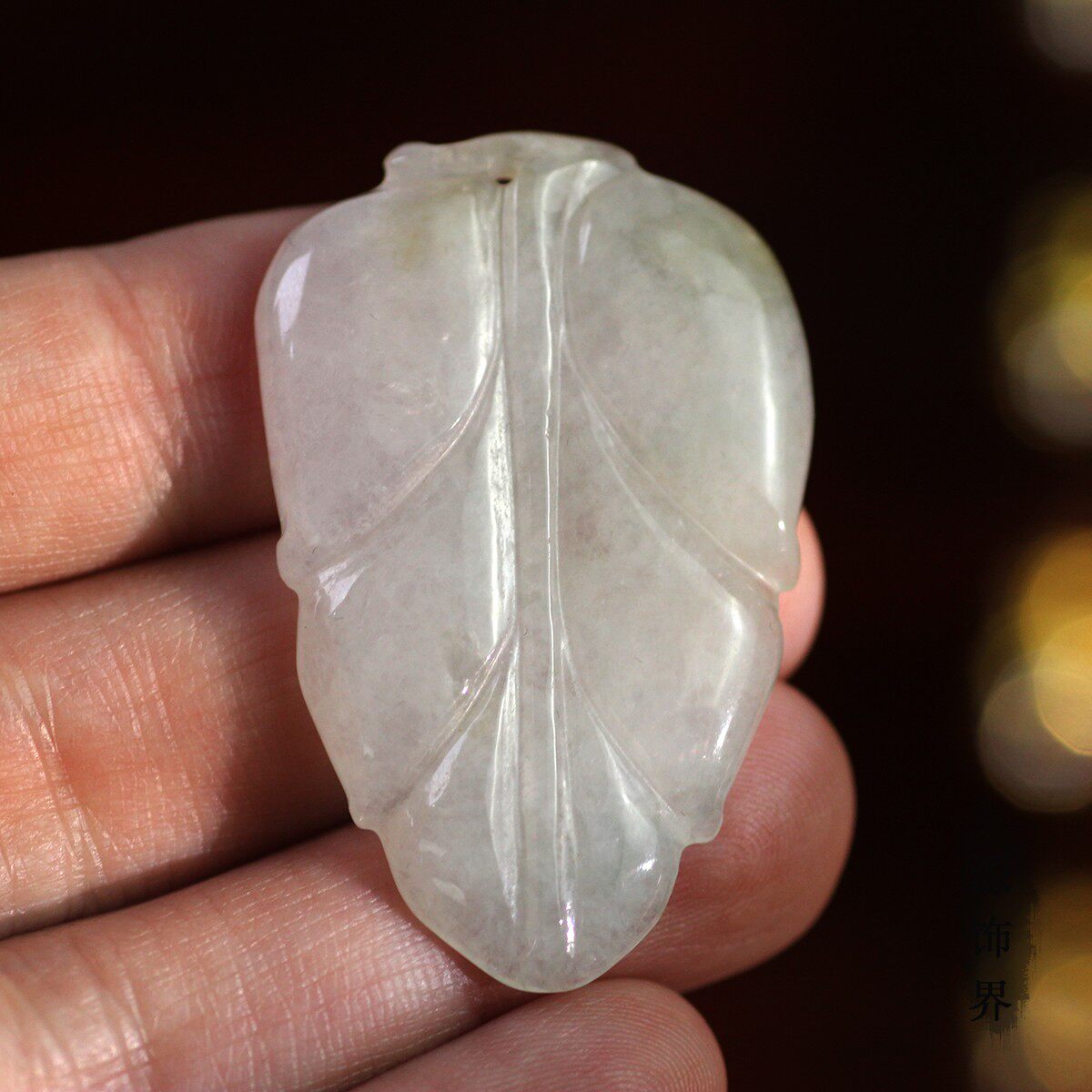 天然玉石缅甸翡翠A货糯种大树叶挂件吉祥挂件男女款吊坠金枝玉叶