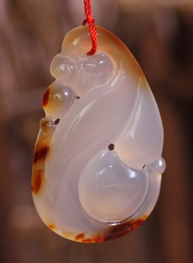 源饰界-天然冰种玉髓龙葫芦如意挂件玉石事事吉祥如意大号吊坠75#