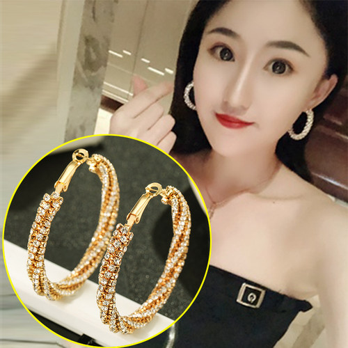大耳环欧美纯银女大圈圈防过敏