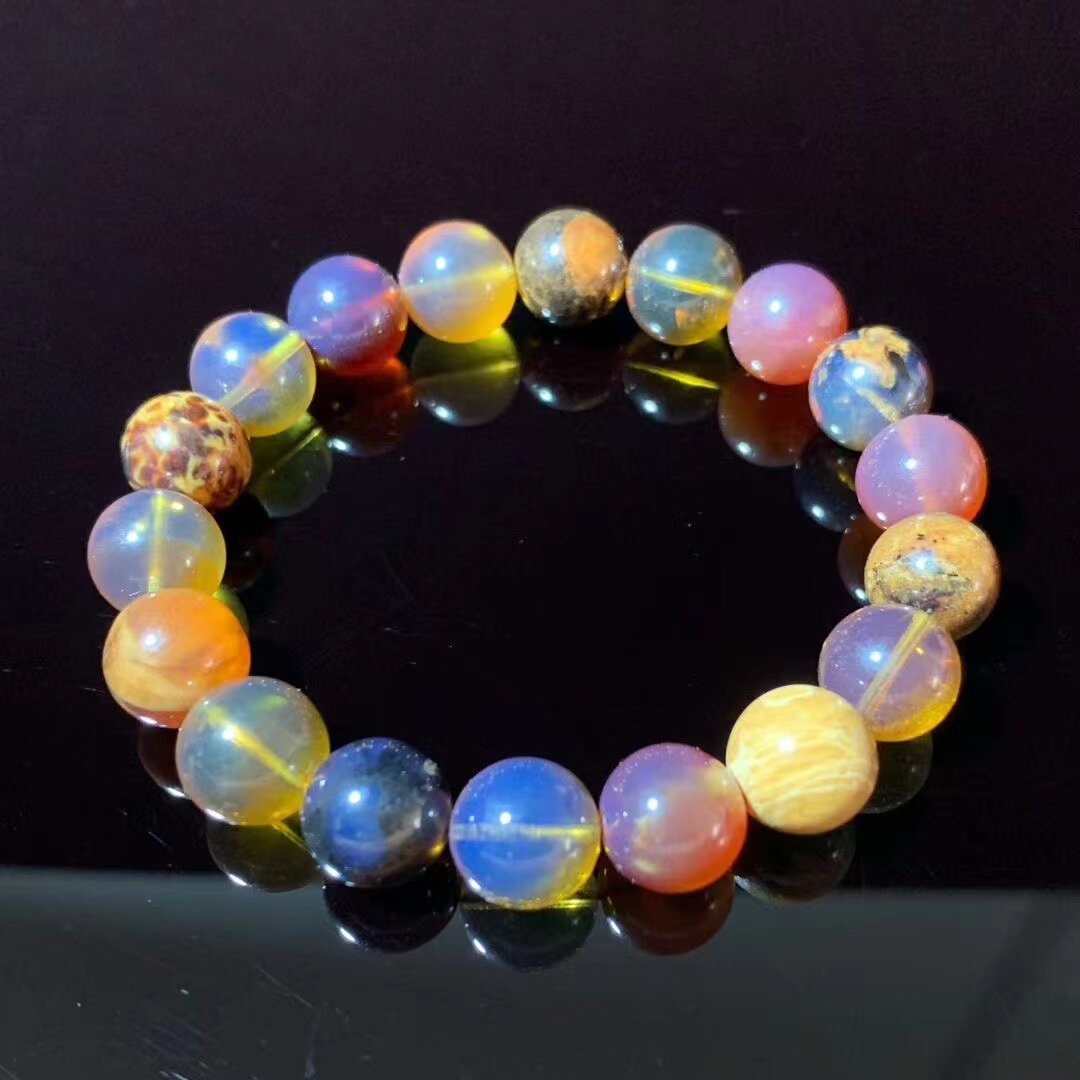 天然高配精品多宝手串色彩绚丽珀种丰富颗颗精选10mm上手显气质