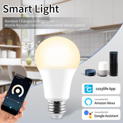 舒适生活 Cozylife智能蓝牙+WIFI2路球泡灯WW+WC单压110V220V跨境