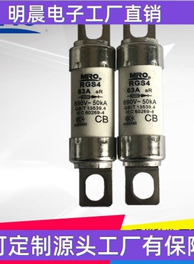 圆管螺栓快速熔断器RGS4 690V 10A 16A 20A新能源汽车用熔丝
