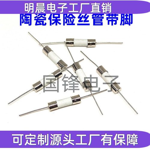 陶瓷保险丝管5*20mm带引线脚F1/2/3/5/8/10/12/15/20AL250V电磁炉