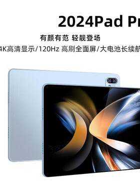 PadPro 2024新款晓龙888平板电脑高清4K全面屏游戏娱乐办公网课