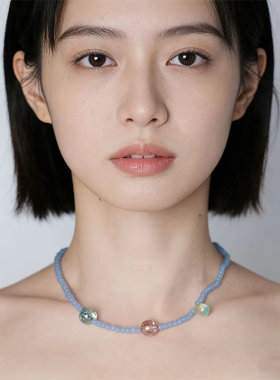 悦己原创蓝色项链女款2026新款