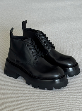 VIPlander真皮厚底马丁靴商务休闲增高皮靴英伦皮鞋男冬季152002