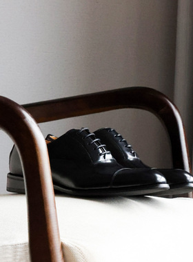 viplander 秋季婚礼三接头正装皮鞋牛津鞋新郎手工真皮亮面婚鞋男