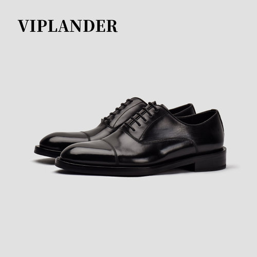 viplander手工皮鞋英伦商务男士