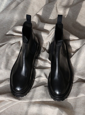 viplander靴子男高筒潮流休闲靴增高青春百搭男靴皮鞋冬138202-B