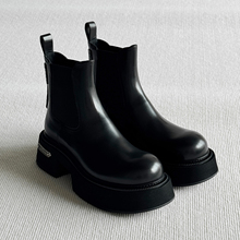 VIPlander25年秋冬新款真皮皮靴英伦增高厚底切尔西靴男鞋162401