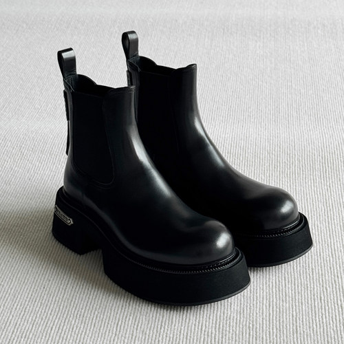 VIPlander真皮增高切尔西靴男