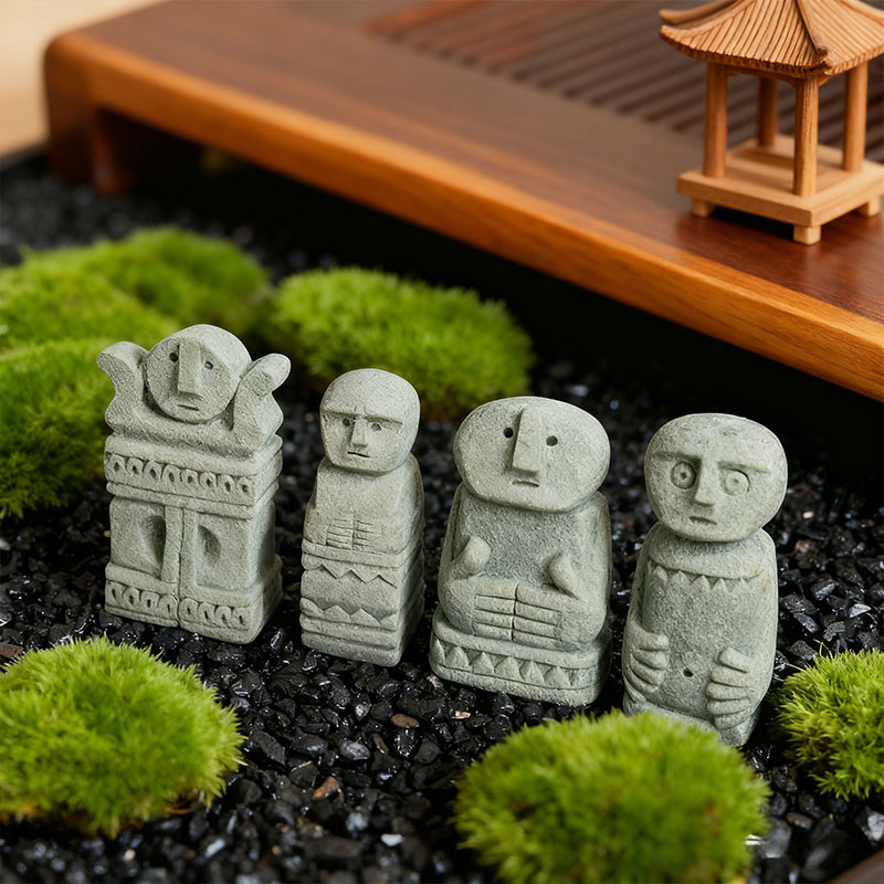 奇趣巴厘石人小摆件桌面装饰微景观盆景鱼缸造景摆件可沉水造景人