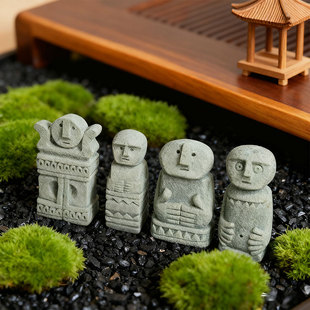奇趣巴厘石人小摆件桌面装饰微景观盆景鱼缸造景摆件可沉水造景人