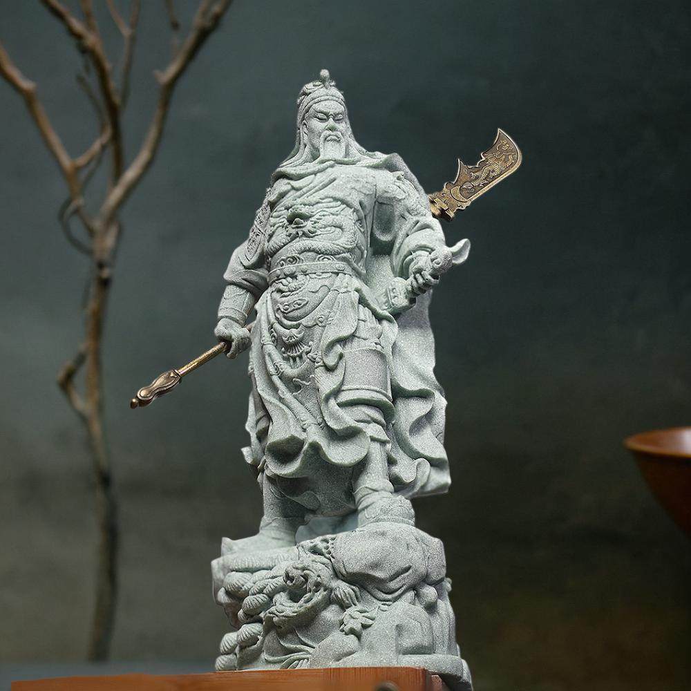 中式办公桌面摆件关公古风工艺品武财神关二爷装饰品鱼缸造景玄关,家居饰品,装饰摆件,淘宝优惠券,粉丝福利购,淘宝优惠卷