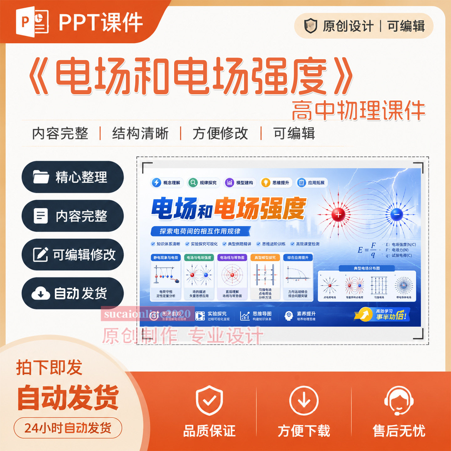 高中物理《电场和电场强度》教师ppt教学课件作品成品设计制作211