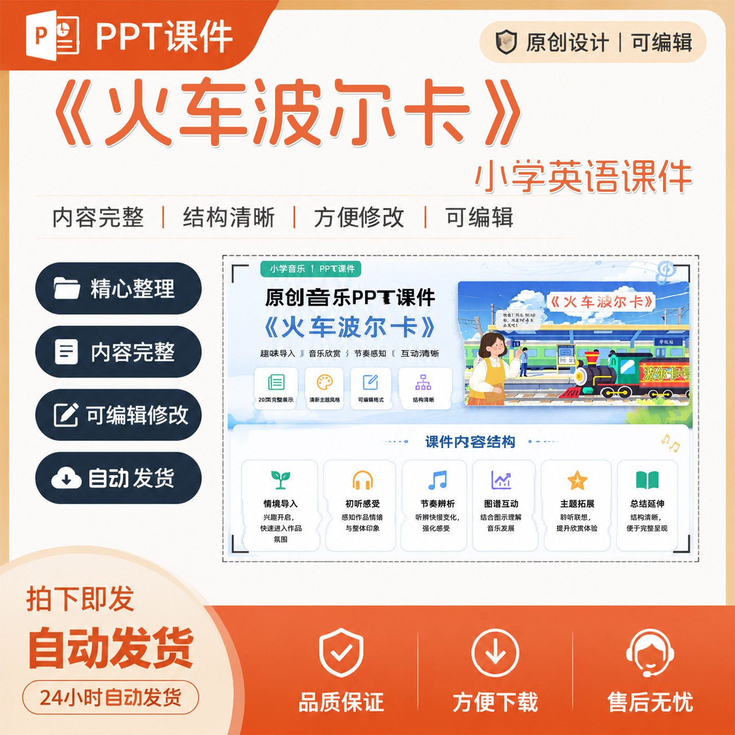 《火车波尔卡》小学音乐课件成品AI融合教学PPT作品设计制作A57