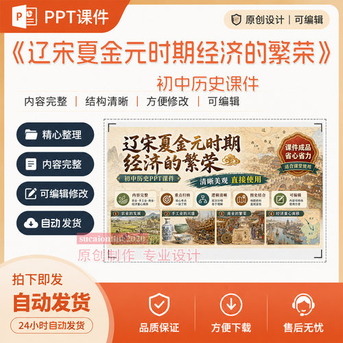 《辽宋夏金元时期经济的繁荣》公开精品课教学PPT课件作品成品409