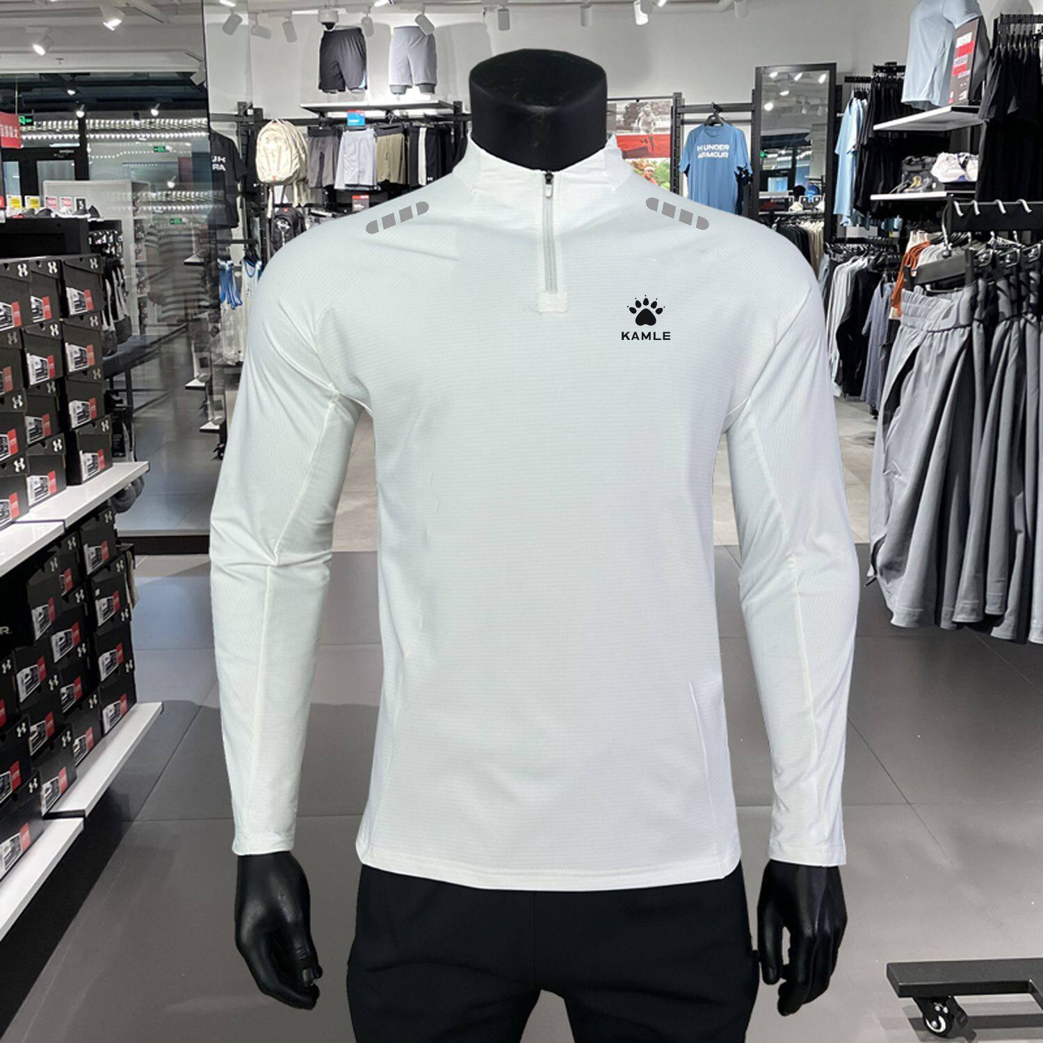 KE秋冬薄绒款男速干高弹长袖立领运动半拉链外衣2025新款半拉链,运动服/休闲服装,运动T恤,淘宝优惠券,粉丝福利购,淘宝优惠卷