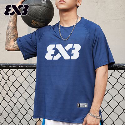 3V3联赛美式运动短袖男2024夏季新款篮球训练T恤投篮服速干健身衣