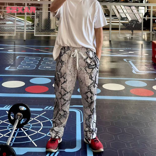 SLAMBALL潮美式运动蛇纹长裤男休闲舒适潮流篮球训练跑步直筒长裤