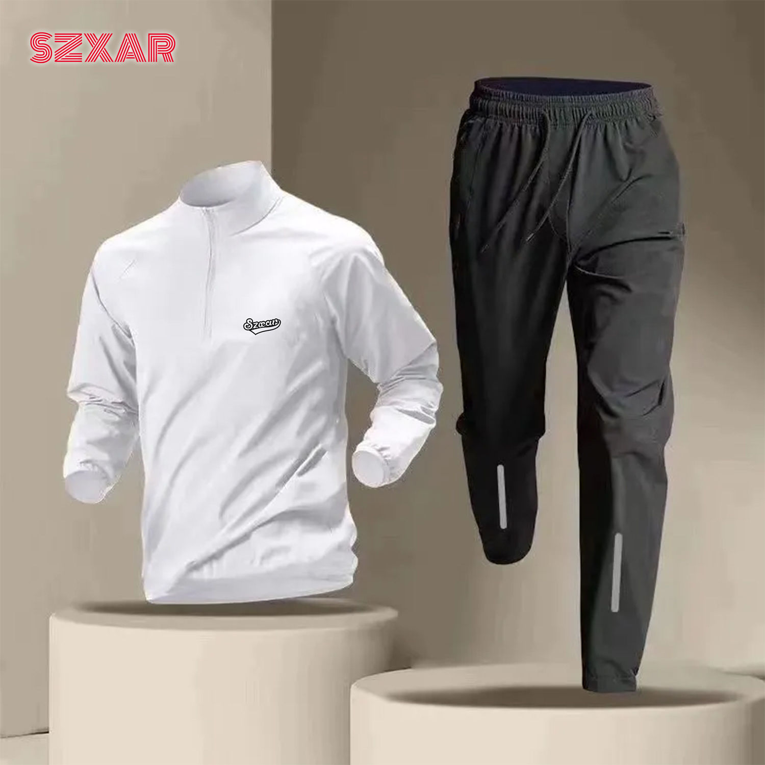 SZXAR春季训练服男长袖速干衣体育生田径运动服t恤跑步骑行健身服