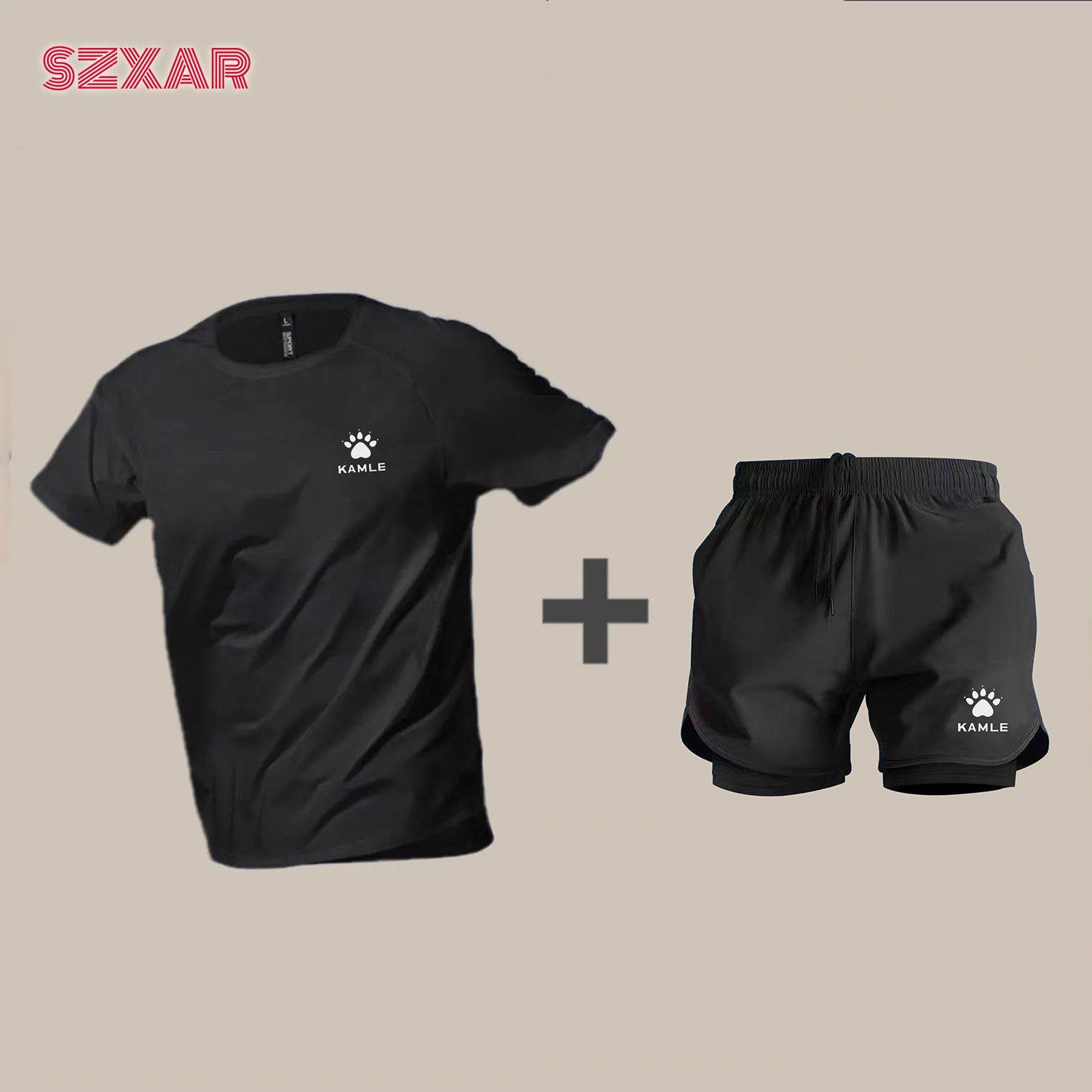 KE美式田径训练速干套装透气健身跑步运动男女T恤短裤高弹两件,运动服/休闲服装,运动套装,淘宝优惠券,粉丝福利购,淘宝优惠卷