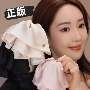 韩版重工裙摆抓夹女后脑勺半扎发鲨鱼夹高级感气质显发量发夹头饰