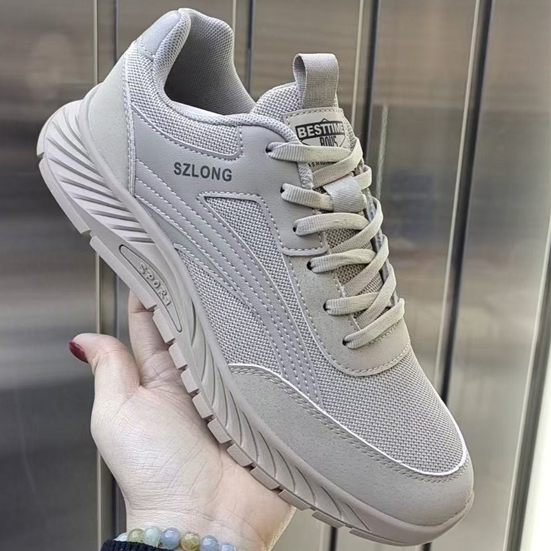 圣足龙男鞋新款运动休闲跑步鞋防臭潮流百搭透气网面鞋韩版中年鞋