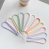 新款 硅胶手机挂绳 硅胶挂绳液态摩纹编织格纹弹力挂绳音箱挂绳短款