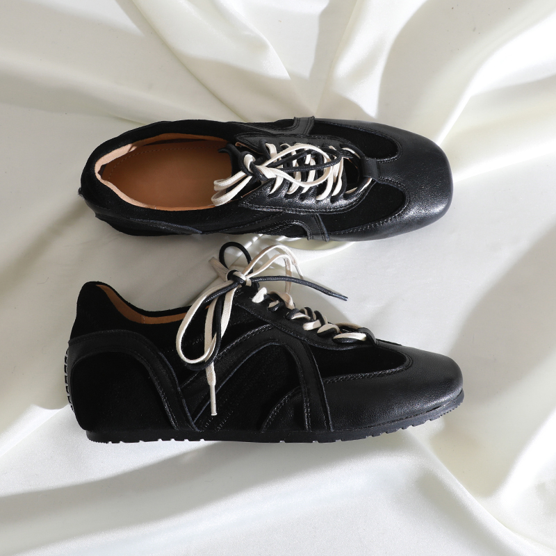 莲花府邸休闲内增高圆头德训鞋