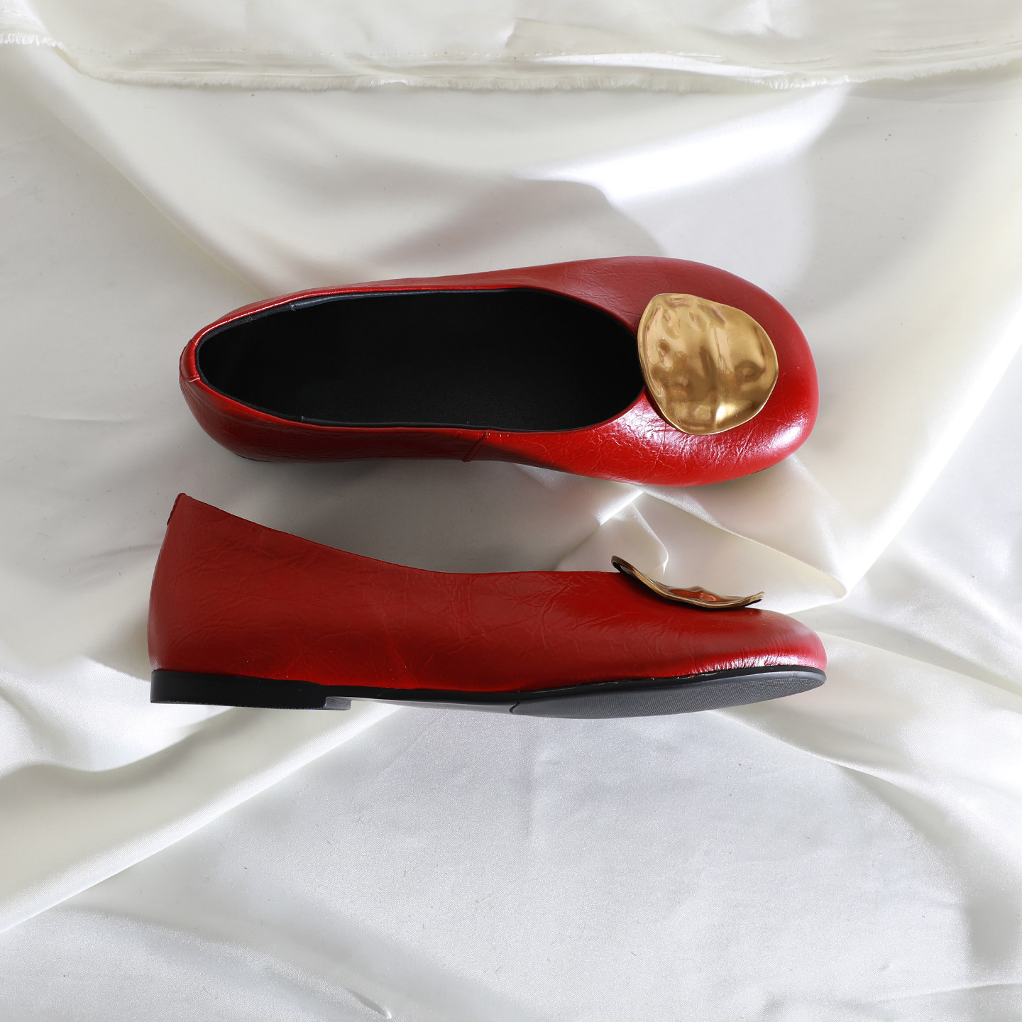 莲花府邸2026春季优雅圆头浅口鞋气质单鞋舒适百搭坡跟牛皮女鞋子,女鞋,浅口单鞋,淘宝优惠券,粉丝福利购,淘宝优惠卷