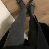 袜显腿细 袜显瘦外穿打底裤 2026春季 打底袜女秋冬格雷系中灰色连裤