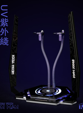 toys-box12寸兵人1/6 创战纪双人地台UV紫外线双支架适用于钢铁侠