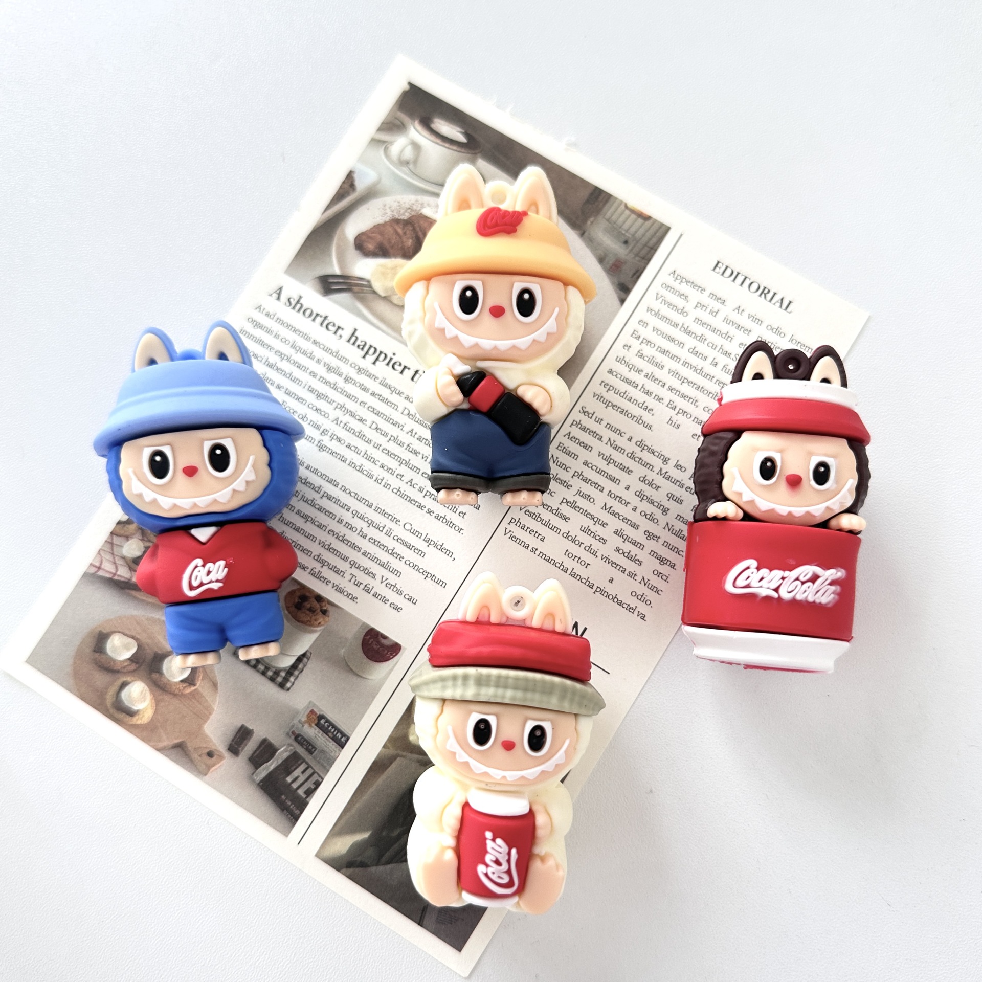 卡通可爱拉布布labubu3d树脂冰箱