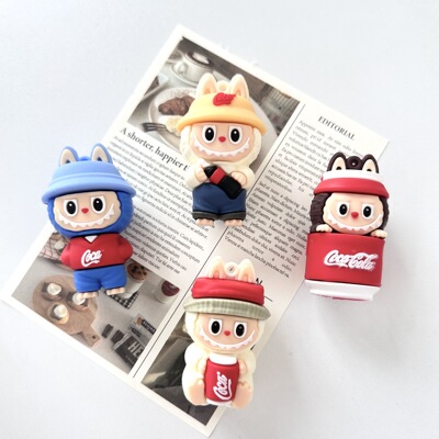 卡通可爱拉布布labubu3d树脂冰箱