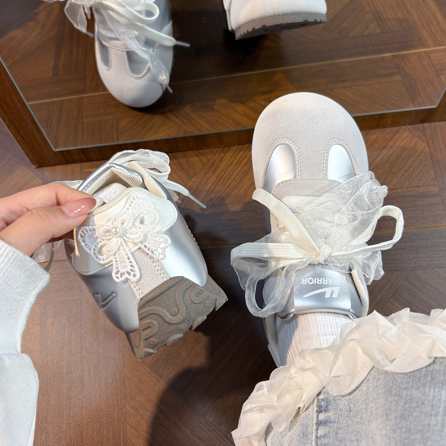 回力蝴蝶德训鞋女鞋原创小白鞋