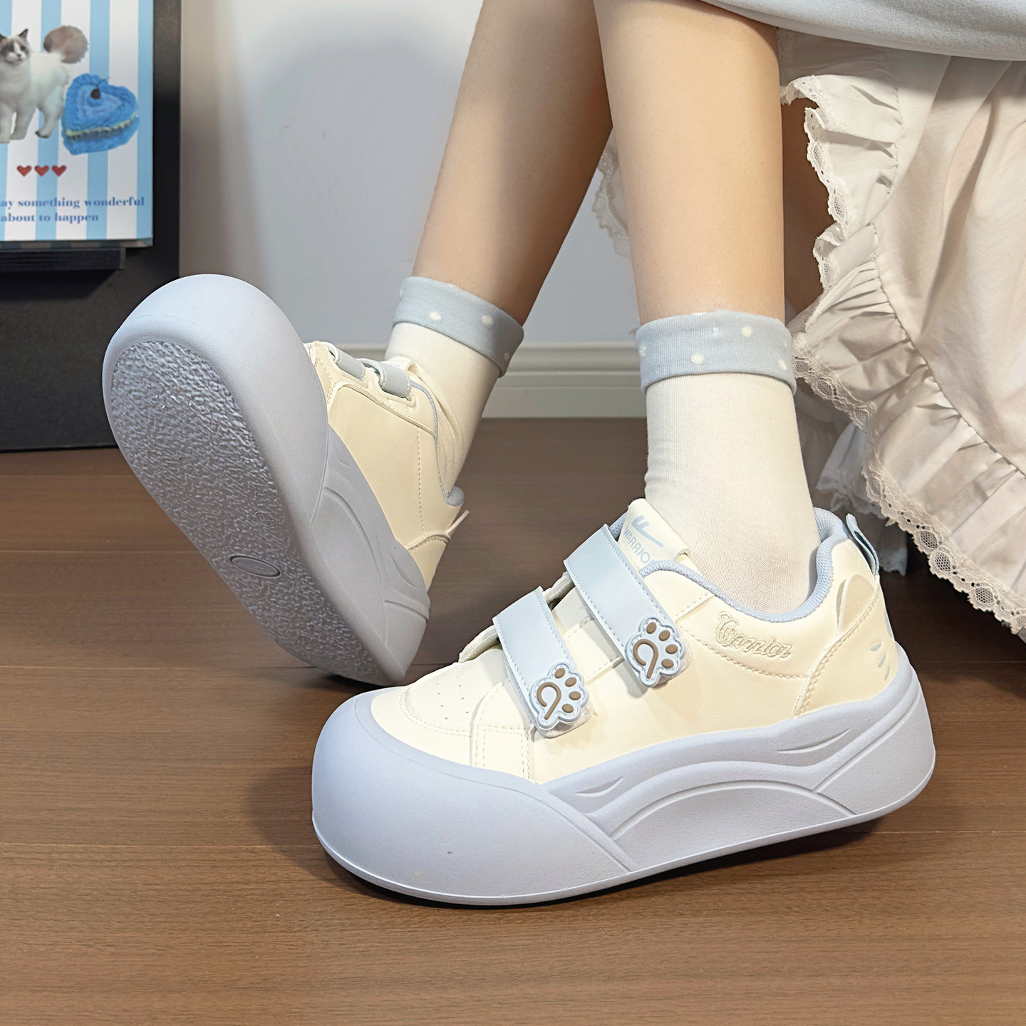 2026年新款回力大头魔术贴小白鞋女软底轻便休闲运动百搭小众板鞋,女鞋,休闲板鞋,淘宝优惠券,粉丝福利购,淘宝优惠卷