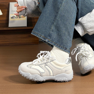 复古百搭轻便软底小白鞋 女2025秋冬爆款 原创 运动鞋 回力皮面德训鞋