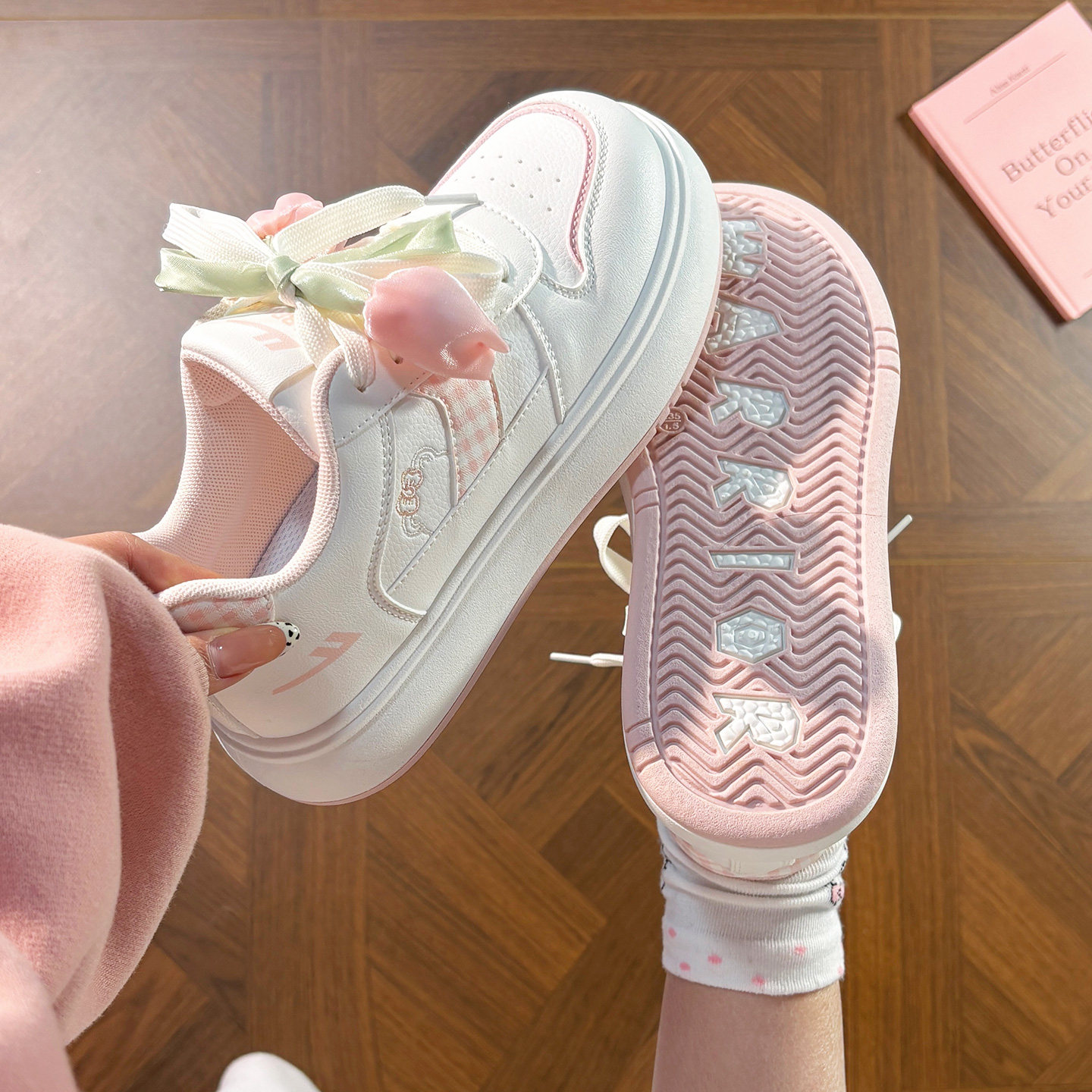 回力郁金香小白鞋女原创2026年春季新款厚底百搭大头休闲板鞋小众,女鞋,休闲板鞋,淘宝优惠券,粉丝福利购,淘宝优惠卷