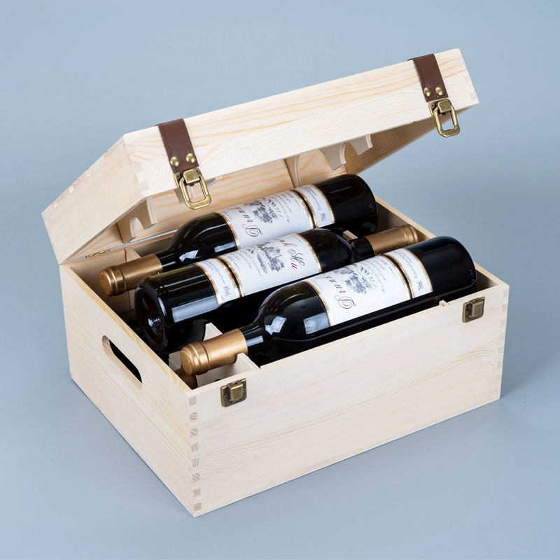 红酒木箱礼盒装醉慕法国原酒进口甜型红酒半干红葡萄酒整箱6支装