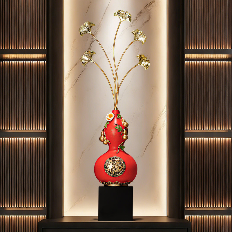 玄关壁龛福禄双全葫芦摆件高档家居客厅电视柜旁装饰乔迁搬家礼品,家居饰品,装饰摆件,淘宝优惠券,粉丝福利购,淘宝优惠卷