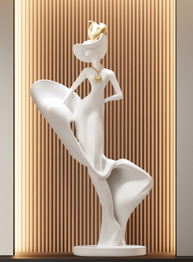 轻奢客厅人物造型落地摆件